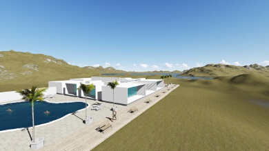 STYLISH WHITE COMPACT VILLA DESIGN