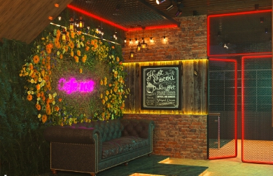 Biophilic Cafe & Resort Hotel Interior Design