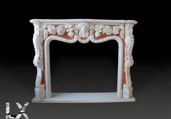 Han white marble carved fireplace