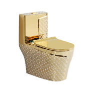 Porcelain ware bathroom gold plated toilet golden toilet bowl