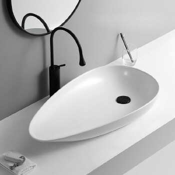 Above Counter Irregular Ceramics Bathroom Wash Basin D569