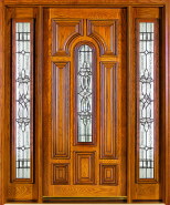 Premium Quality Solid Oak Wood Door with Handcrafted Carvings for Luxury Home Interiors bss-007