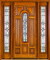 Premium Quality Solid Oak Wood Door with Handcrafted Carvings for Luxury Home Interiors bss-007