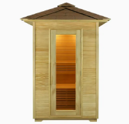 Waterproof Steam Room Two Person Wood Outdoor Sauna Room D002