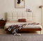 Hot Sales Modern Furniture Upholstered Bed Wooden Frame Double Bed