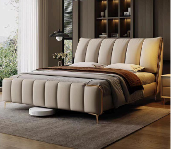 Comfortable Double Bed with Zero-Pressure Cotton Mattress Vacuum Roll Package Oken Motor Iron Frame Split Bed Smart Bed