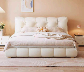 Soft Multiple Choice Double Bed with Zero-Pressure Cotton Mattress Vacuum Roll Package Oken Motor Iron Frame Split Bed Smart Bed