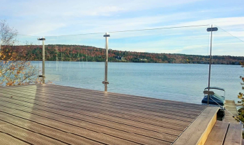 Elegant Contemporary Classic Post Glass Railing