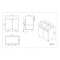 PVC MDF shaker door floor bathroom cabinet cambination BC750