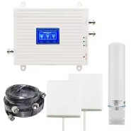 Hot Sale 2G 3G 4G Tri-band Mobile Network Repeater Tri-band Signal Booster kit with double antenna for network booster
