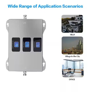 Tri Band Mobile Signal Booster 2g/3g/4g Lte 900 1800 2100Mhz Mobile Signal Repeater Phone Signal Booster