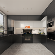 High Quality Hot Design kitchen cabinet Black Urban Series