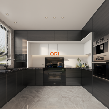 High Quality Hot Design kitchen cabinet Black Urban Series