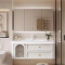 Rubber wood bathroom cabinet