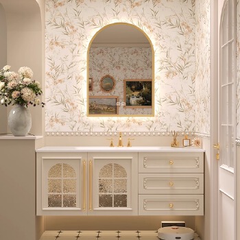 PL015 solid wood bathroom cabinet