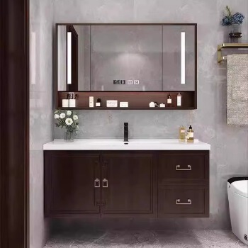PL014 solid wood bathroom cabinet