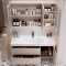 PL010 solid wood bathroom cabinet