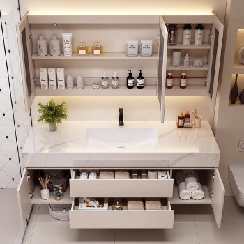 PL012 solid wood bathroom cabinet