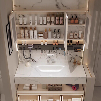 PL013 solid wood bathroom cabinet