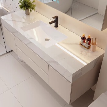 PL012 solid wood bathroom cabinet