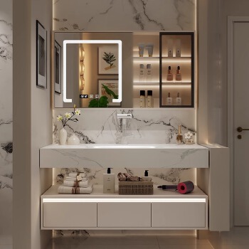 PL013 solid wood bathroom cabinet