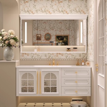 PL015 solid wood bathroom cabinet