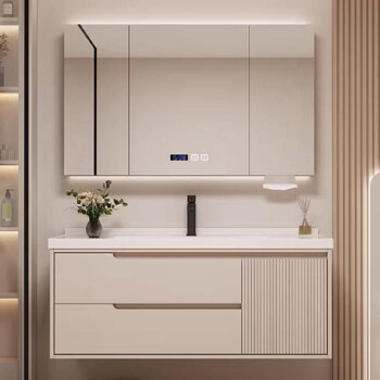 PL016 solid wood bathroom cabinet