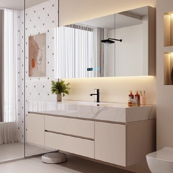 PL012 solid wood bathroom cabinet