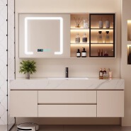 PL012 solid wood bathroom cabinet