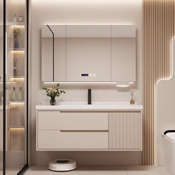 PL016 solid wood bathroom cabinet