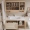 PL017 solid wood bathroom cabinet