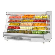 Air-cooled air curtain cabinet, fruit fresh-keeping commercial vertical skewer display cabinet, beverage and vegetable display cabinet, suitable for Malatang shops, supermarket refrigerated display ca