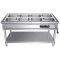 Insulation table, commercial electric heating vertical stainless steel meal selling table for street stalls, heat preservation meal selling table for canteens, restaurants and food trucks