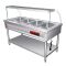 Insulation table, commercial electric heating vertical stainless steel meal selling table for street stalls, heat preservation meal selling table for canteens, restaurants and food trucks