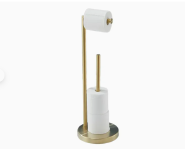 Gold Paper Roll Holder Free Standing Bathroom Toilet holder