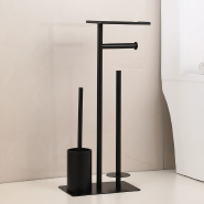 Floor-standing tissue rack bathroom toilet brush