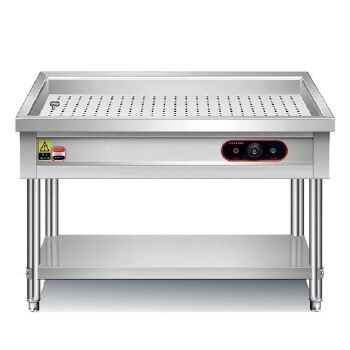 Insulation table, commercial electric heating vertical stainless steel meal selling table for street stalls, heat preservation meal selling table for canteens, restaurants and food trucks