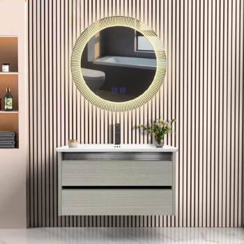 Wall Mounted Water proof Aluminum Alloy Bathroom Storage Bathroom Vanity with Mirror