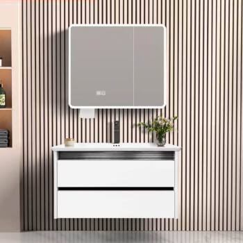 Wall Mounted Water proof Aluminum Alloy Bathroom Storage Bathroom Vanity with Mirror