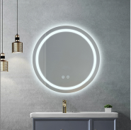 80X80cm Round Beauty Salon Mirror Motion Sensor with Lights Anti Fog