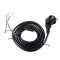 VDE-certified European standard three-core bare wire tail power cord, single-ended connecting wire with a three-pin plug, made of pure copper