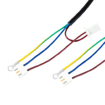 VDE-certified European standard three-core bare wire tail power cord, single-ended connecting wire with a three-pin plug, made of pure copper