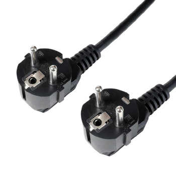 VDE-certified European standard three-core bare wire tail power cord, single-ended connecting wire with a three-pin plug, made of pure copper