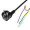 VDE-certified European standard three-core bare wire tail power cord, single-ended connecting wire with a three-pin plug, made of pure copper