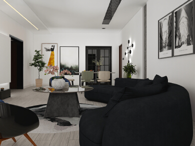 Proposed three bedroom interior design 