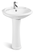 bathroom ceramic pedestal wash basin  560x440x820mm
