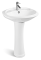 bathroom ceramic pedestal wash basin  560x440x820mm