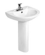 toilet ceramic pedestal wash basin 525x430x820mm