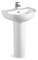 bathroom ceramic wash basin with pedestal 560x440x820mm