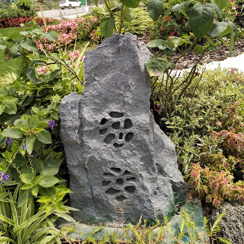 Thinuna LS-510 5.25 Inch Waterproof Coaxial Garden Outdoor Speaker 40 Watts Public Address System Rock Shaped Speaker